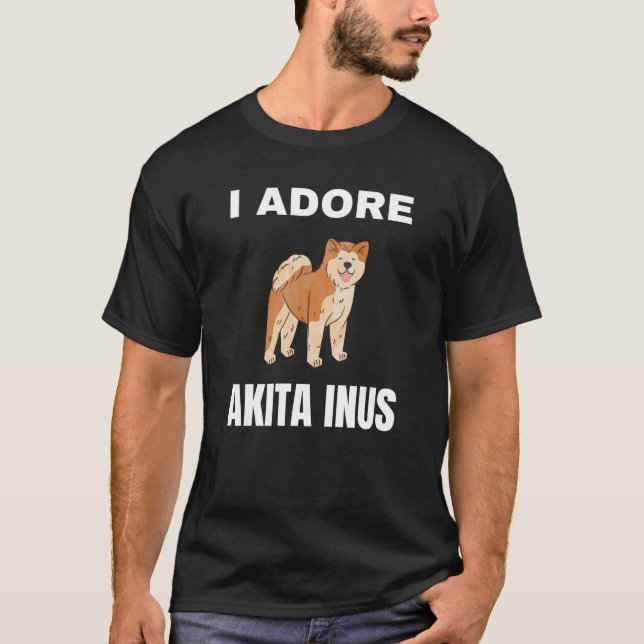 T-shirt J'adore Akita Inus (Devant)