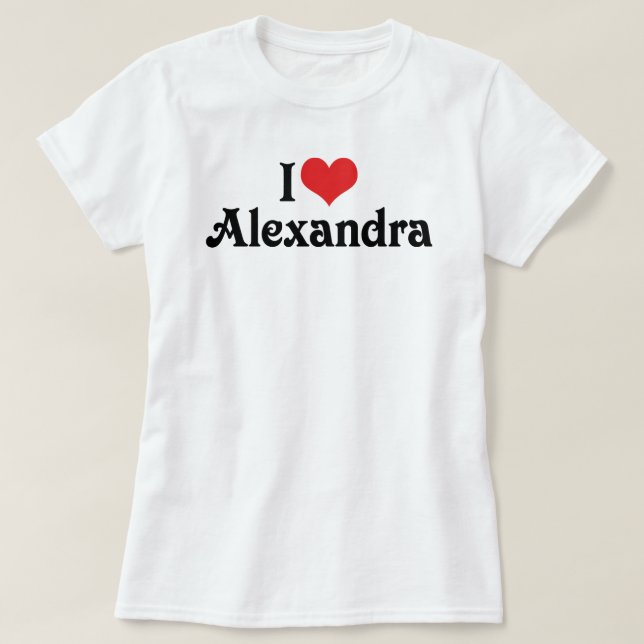 T-shirt J'adore Alexandra (Design devant)