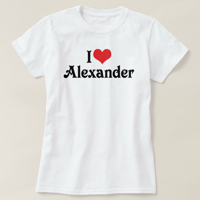 T-shirt J'adore Alexandre (Design devant)