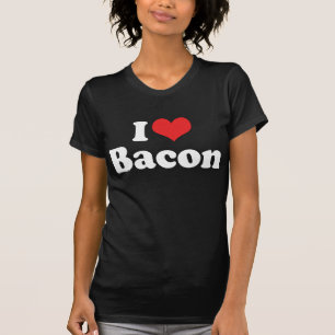 T-shirt J'adore Bacon au Coeur Rouge - Amoureux de Bacon