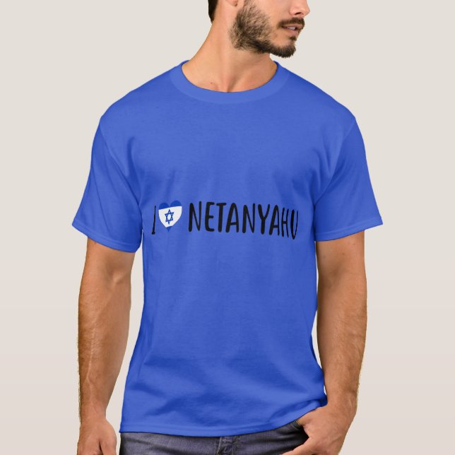 T-shirt J'adore Benjamin Netanyahu J'aime Benjamin Netanya (Devant)