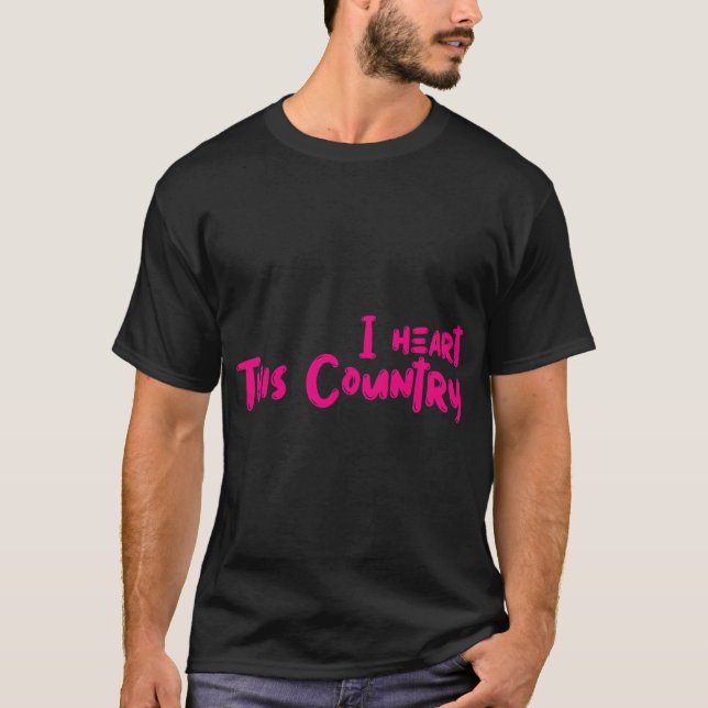 T-shirt J'adore ce pays (Devant)