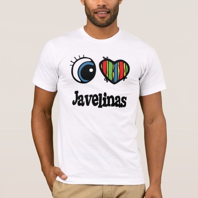 T-shirt J'adore (cœur) les pécaris (Devant)