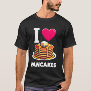 T-shirt J'adore Crêpes Matin Petit Déjeuner Nourriture Crê