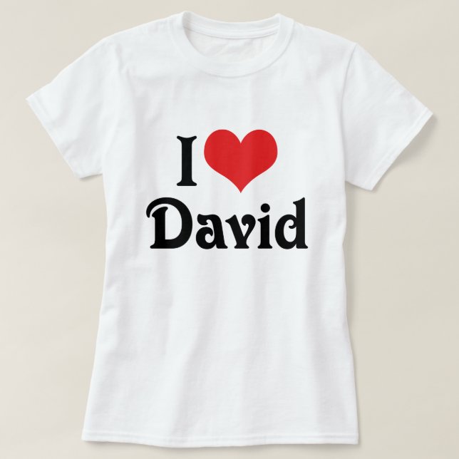 T-shirt J'adore David (Design devant)