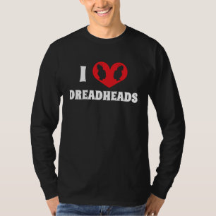 T-shirt J'adore Dreadheads Heart Dreadlocks Coiffure Tress