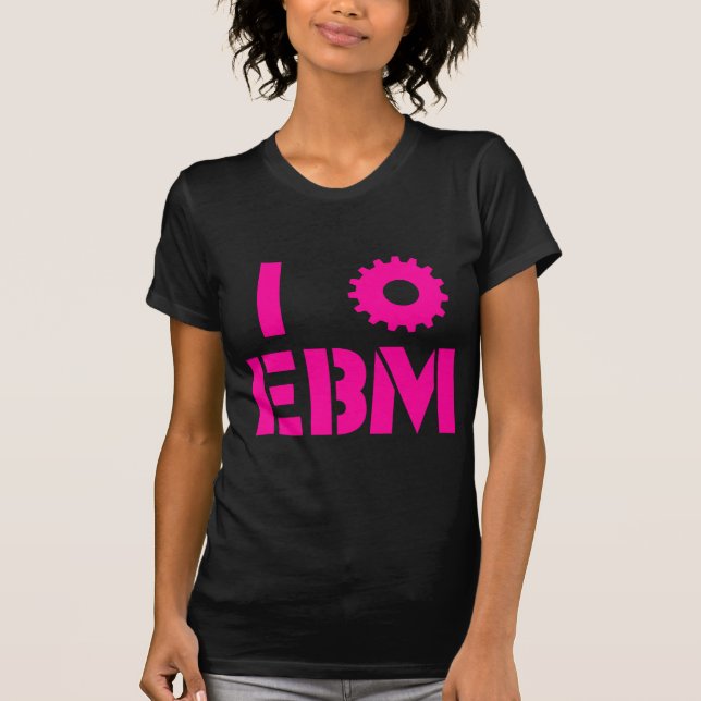 T-shirt J'ADORE EBM Rose Chaud (Devant)