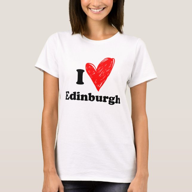 T-shirt J'adore Édimbourg (Devant)