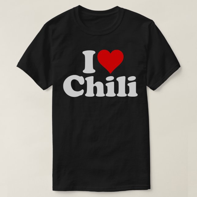 T-SHIRT J'ADORE ENTENDRE CHILI CHILI CON CARNE (Design devant)