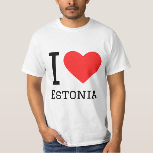 T-shirt J'adore estonia carré sticker