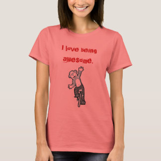T-shirt J'adore être génial - Unicycle Monkey