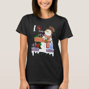 T-shirt J'adore être un bonhomme de neige Mamaw Noël Xmas