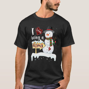 T-shirt J'adore être un bonhomme de neige Moma Noël Xmas 1