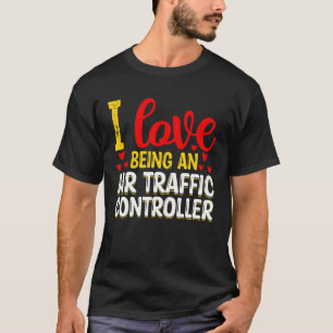 T-shirt J'adore être un contrôleur de la circulation aérie