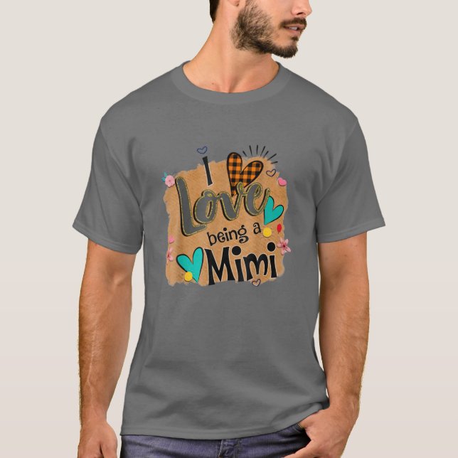 T-shirt J'adore être un Mimi Leopard Joyeuse fête des mère (Devant)