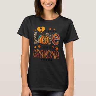 T-shirt J'adore être une grand-mère automne citrouille d'a