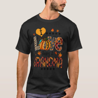 T-shirt J'adore être une grand-mère automne citrouille d'a