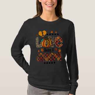 T-shirt J'adore être une grand-mère automne citrouille d'a