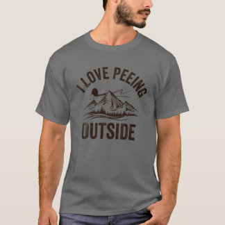 T-shirt J'adore faire pipi à l'extérieur du Randonnée de c
