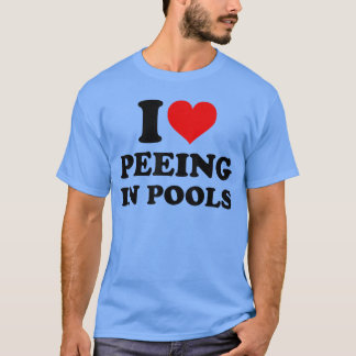 T-shirt J'adore faire pipi dans les piscines Drôle de pipi