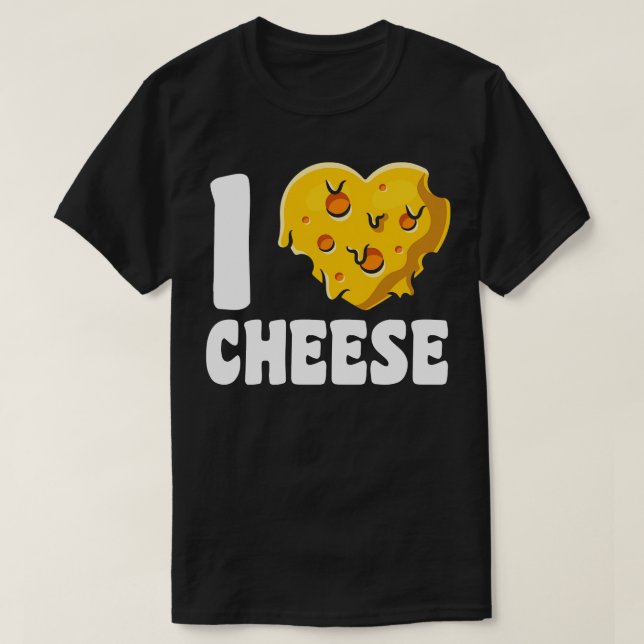 T-shirt J'adore Fromage Amateur de fromage (Design devant)