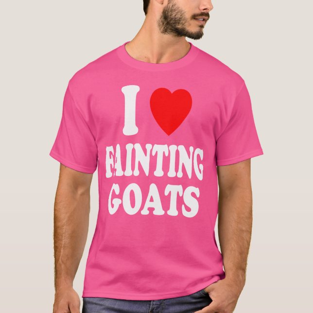 T-shirt J'adore (J'aime) les chèvres qui s'évanouissent Dr (Devant)