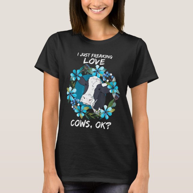 T-shirt J'adore juste grave les vaches ok (Devant)