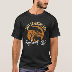 T-shirt J'adore juste les éléphants Ok Mammoth Woodland