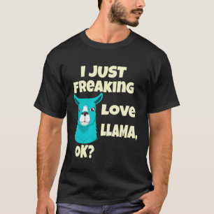 T-shirt J'adore juste les lamas Ok Lama Alpaca