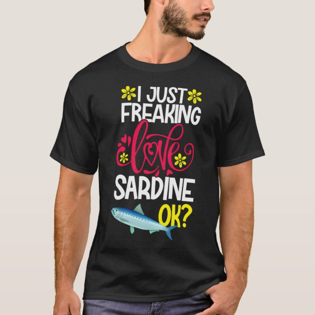 T-shirt J'adore juste les sardines Ok (Devant)