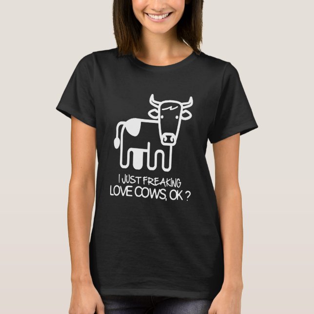 T-shirt J'adore juste vachement les vaches (Devant)