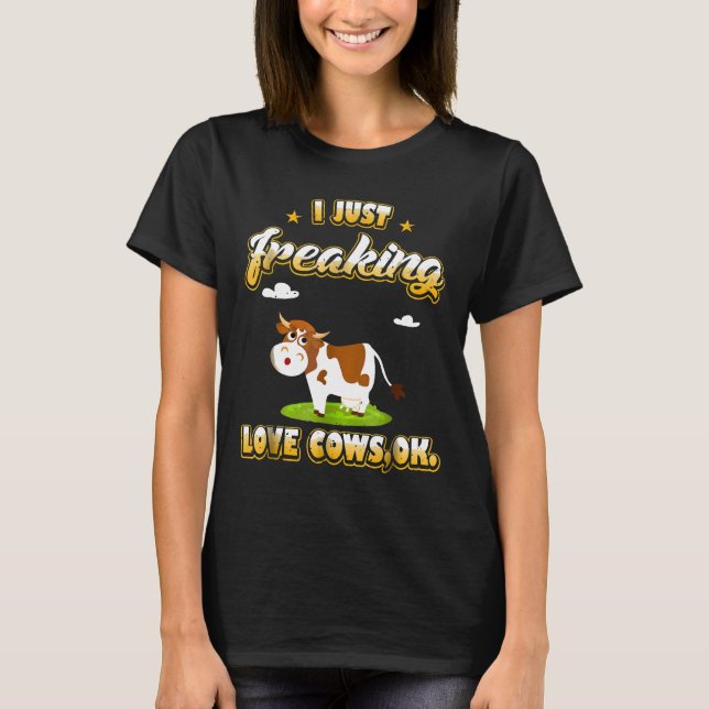 T-shirt J'adore juste vachement les vaches Ok (Devant)