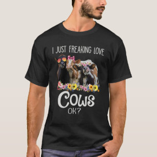 T-shirt J'adore juste vachement les vaches Ok  Femmes élev