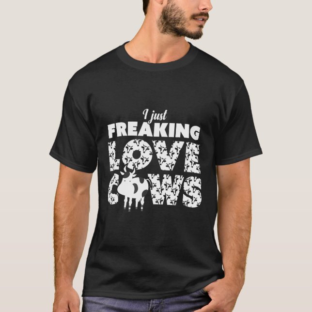 T-shirt J'adore juste vachement les vaches Ok Impression d (Devant)