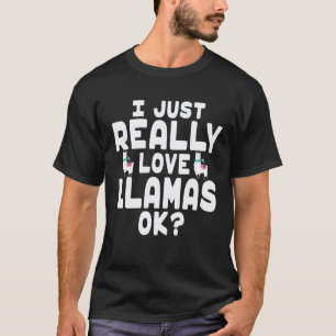 T-shirt J'adore juste vraiment les lamas OK Amoureux de l