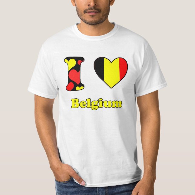 T-shirt J'adore la Belgique (Devant)
