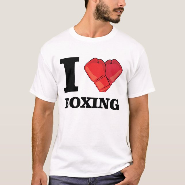 T-shirt J'adore la boxe (Devant)