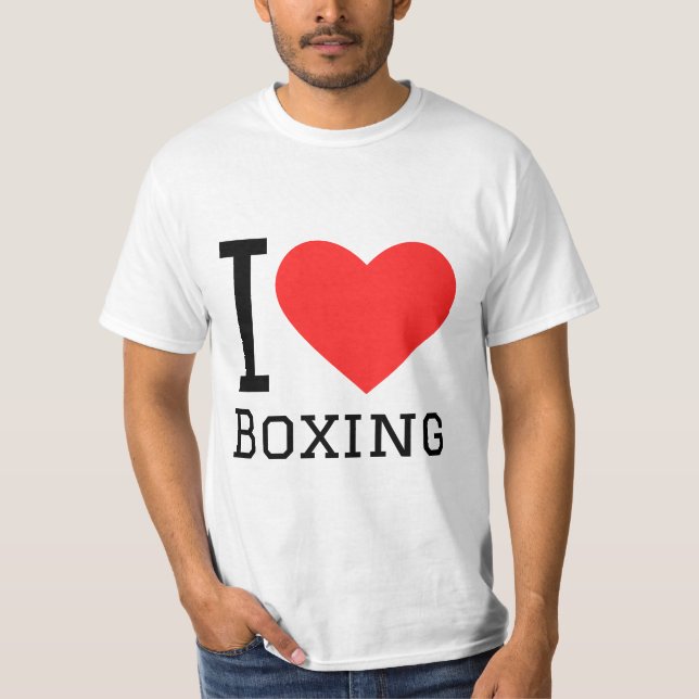 T-shirt J'adore la boxe (Devant)