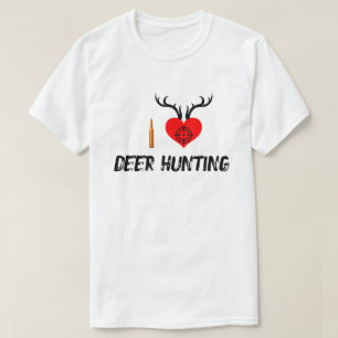 T-shirt J'adore la chasse au cerf - Graphique de balle cib