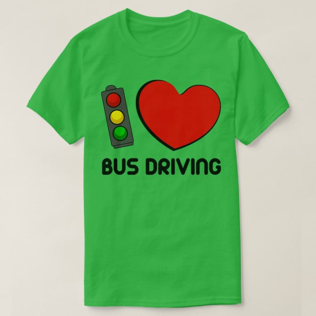 T-shirt J'adore la conduite en bus (Design devant)