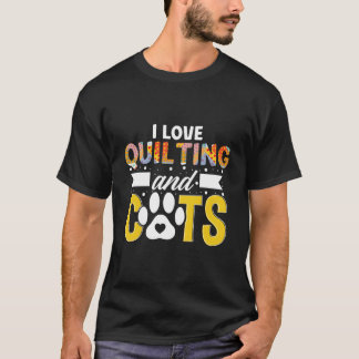 T-shirt J'adore la confection de courtepointes et les chat