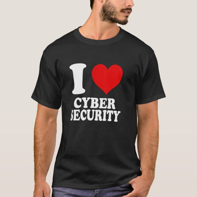 T-shirt J'adore la cyber-sécurité (Devant)