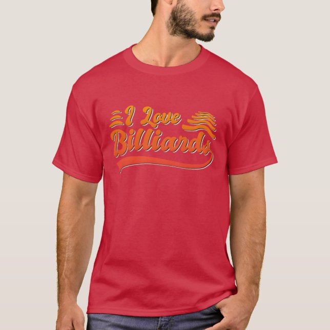 T-shirt J'adore la famille de billard (Devant)