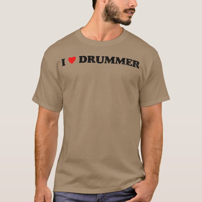 T-shirt J'adore la fille batteur (Devant)