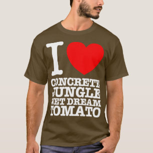 T-SHIRT J'ADORE LA JUNGLE EN BÉTON TOMATE DE RÊVE HUMIDE