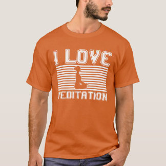 T-shirt J'adore la méditation rétro