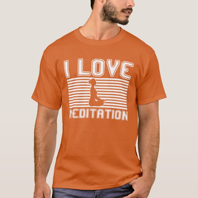T-shirt J'adore la méditation rétro (Devant)