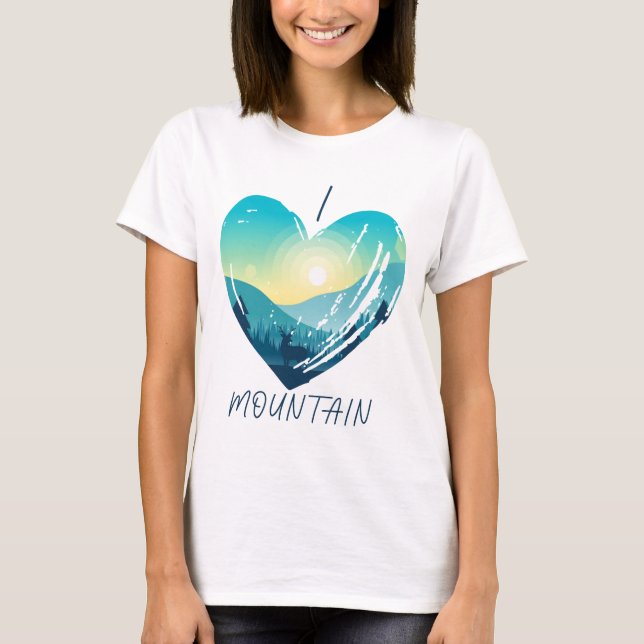T-shirt J'adore la montagne  (Devant)
