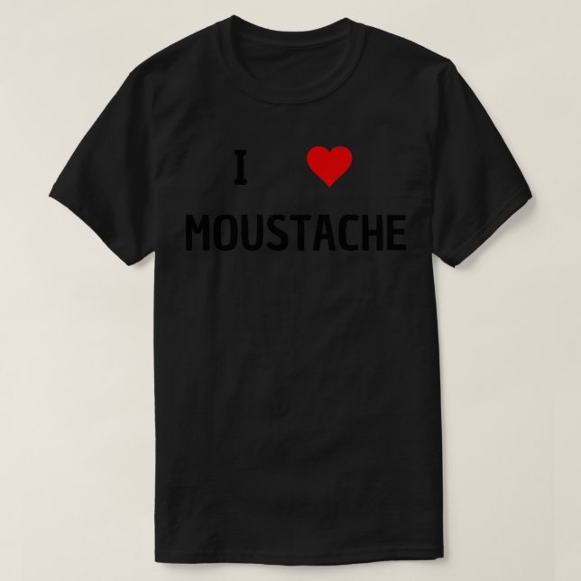 T-shirt j'adore la moustache (Design devant)