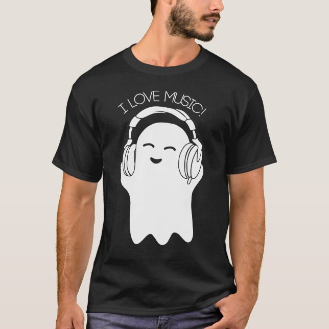 T-shirt J'adore la musique fantôme (Devant)